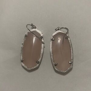 Elegant Silver and Pink Dangle Earrings